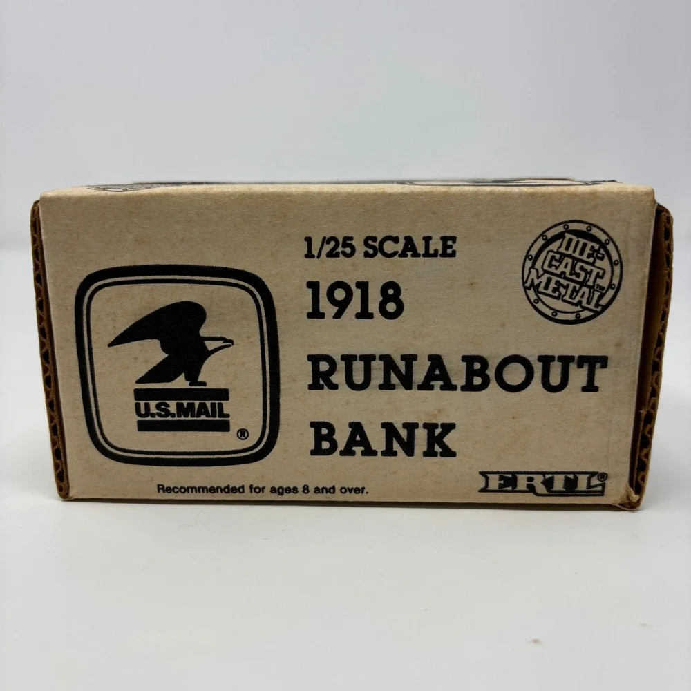 Limited Edition 1918 Ford Model T Runabout US Mail 1:25 Diecast ERTL Coin Bank